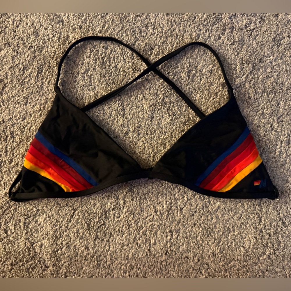 Aviator Nation black bikini top. Sz L Excellent condition